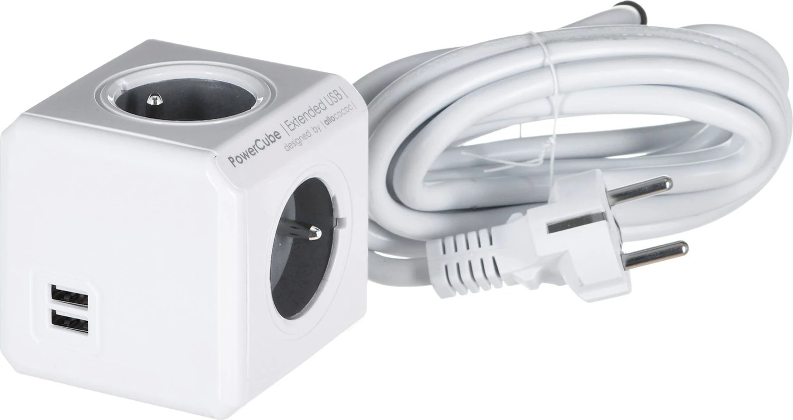 Zgjatues i Fuqisë Allocacoc PowerCube Extended USB, me 3m kabëll