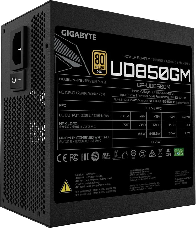 Burim energjie Gigabyte UD850GM, 850W