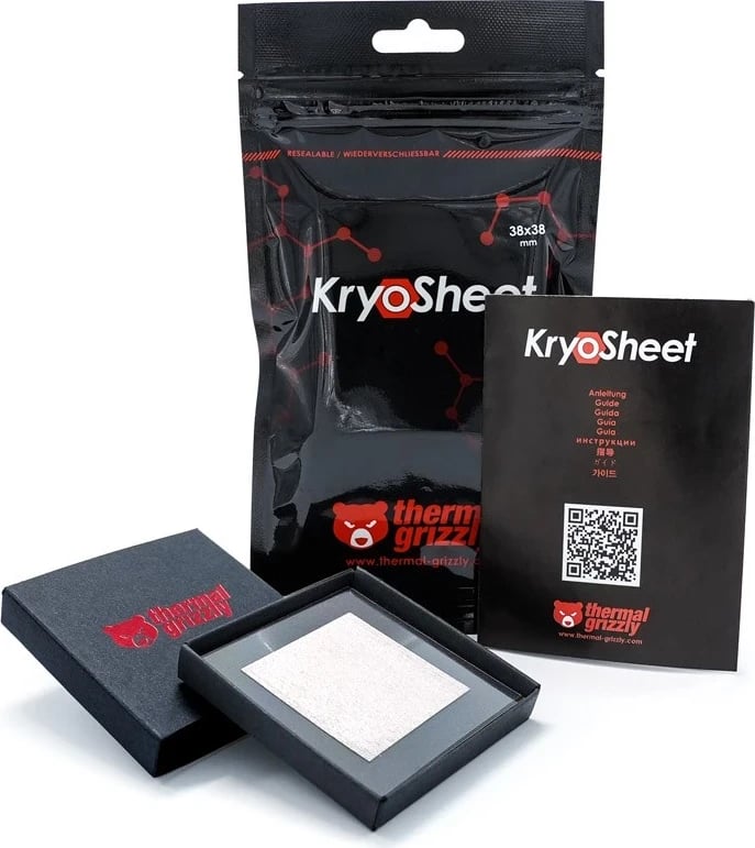 Pllakë termike Thermal Grizzly KryoSheet, 38 x 38 mm