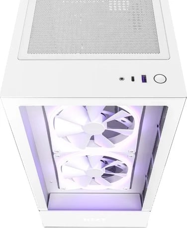 Kasë NZXT H5 Elite, Midi Tower, 1 x USB 3.1, 1x USB-C 3.1, audio, e bardhë