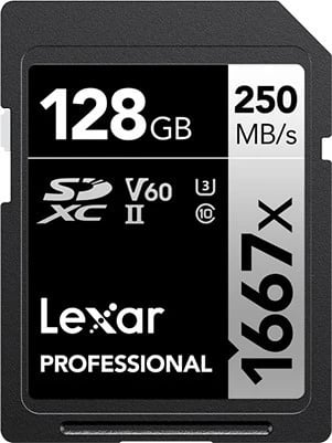 Kartë memorie Lexar, SDXC, 128GB, Professional 1667x UHS-II U3