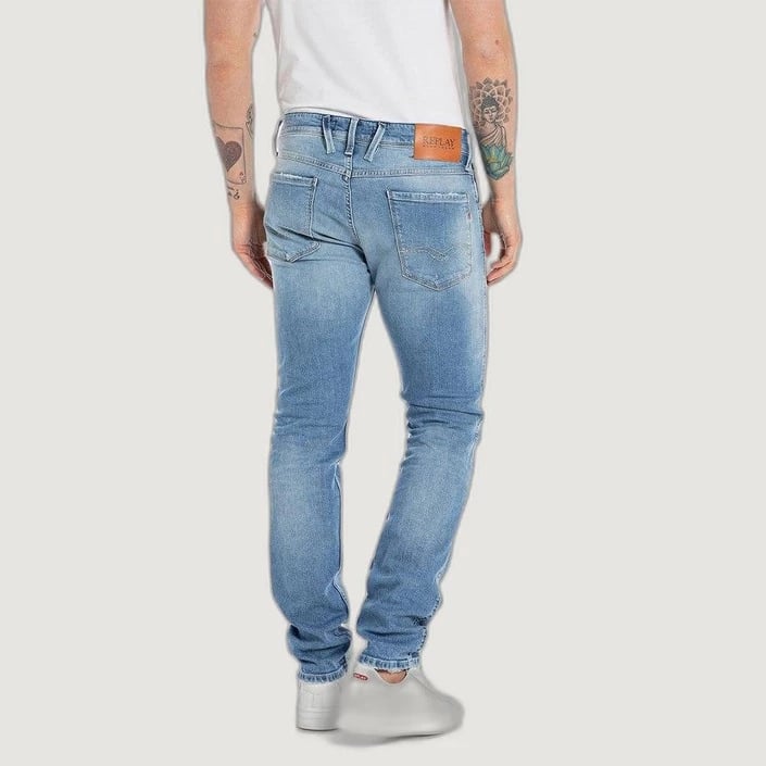 Jeans për meshkuj Replay, të kaltër