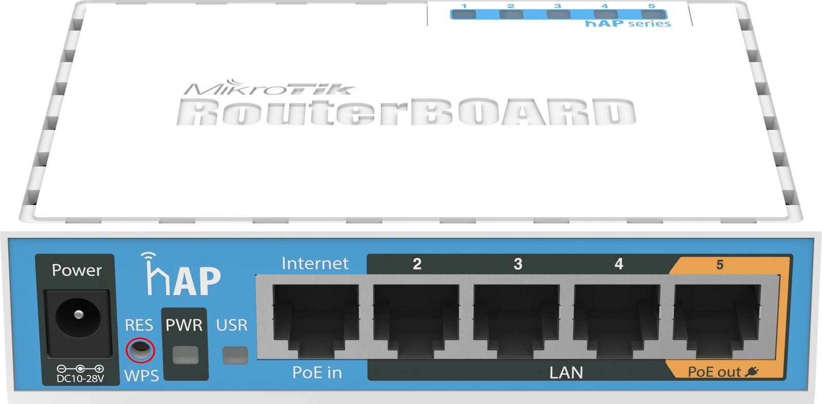 Router MikroTik hAP, 2.4 GHz, 10,100 Mbit/s, Bardhë