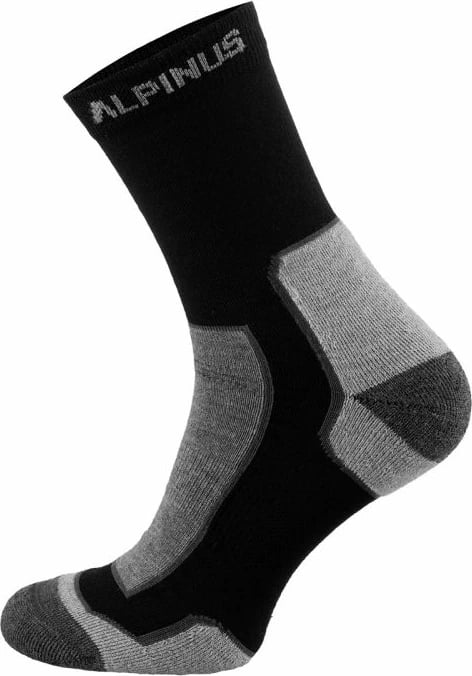 Çorape për turizëm Alpinus Sveg FI18439, të zeza dhe gri