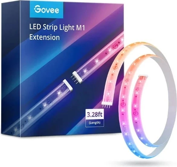 Shirit LED Govee H100E M1 Zgjatim 1m, RGBIC+, kompatibël me Matter