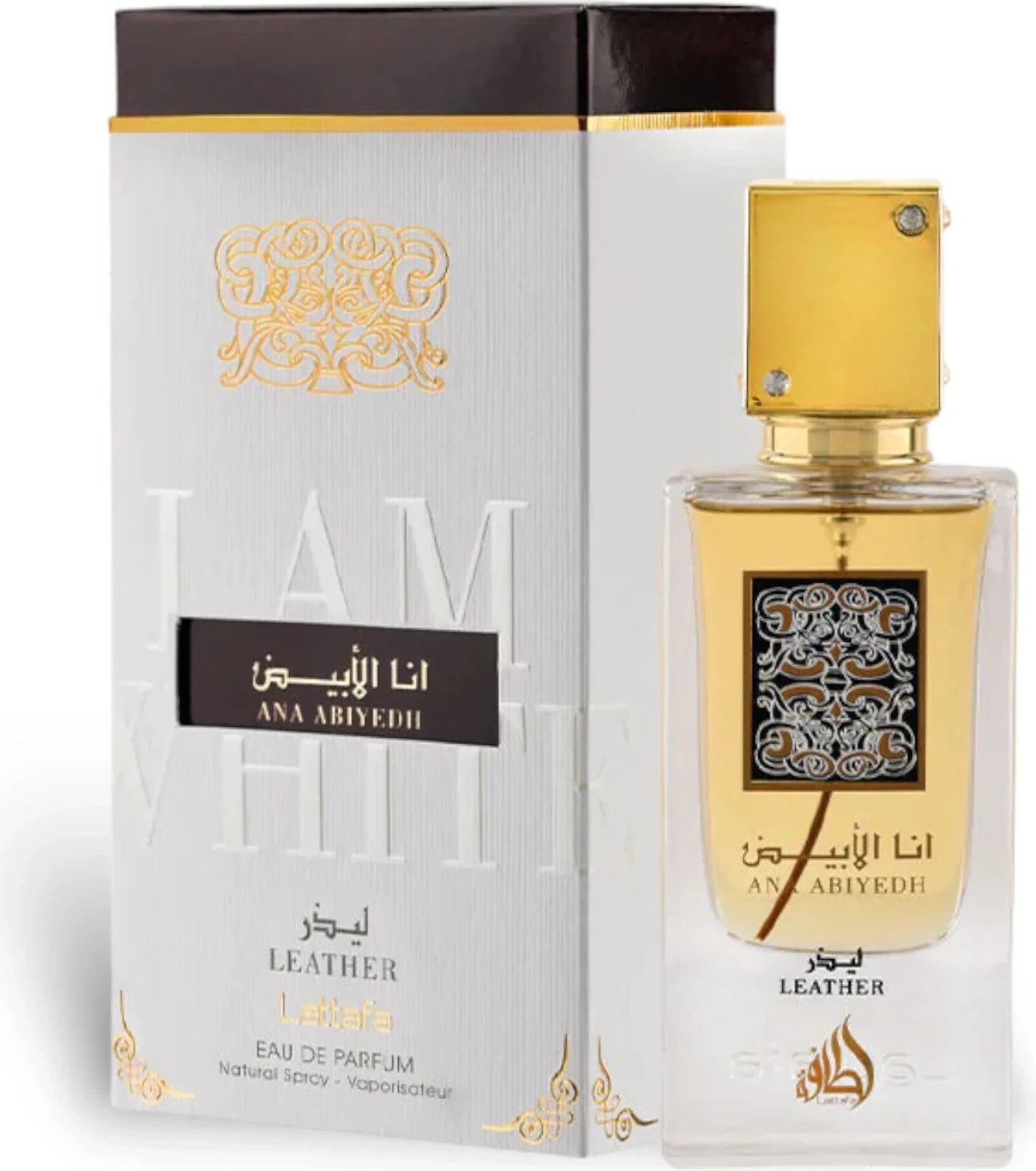 Eau De Parfum , Lattafa , Ana Abiyedh Leather , 60 ml