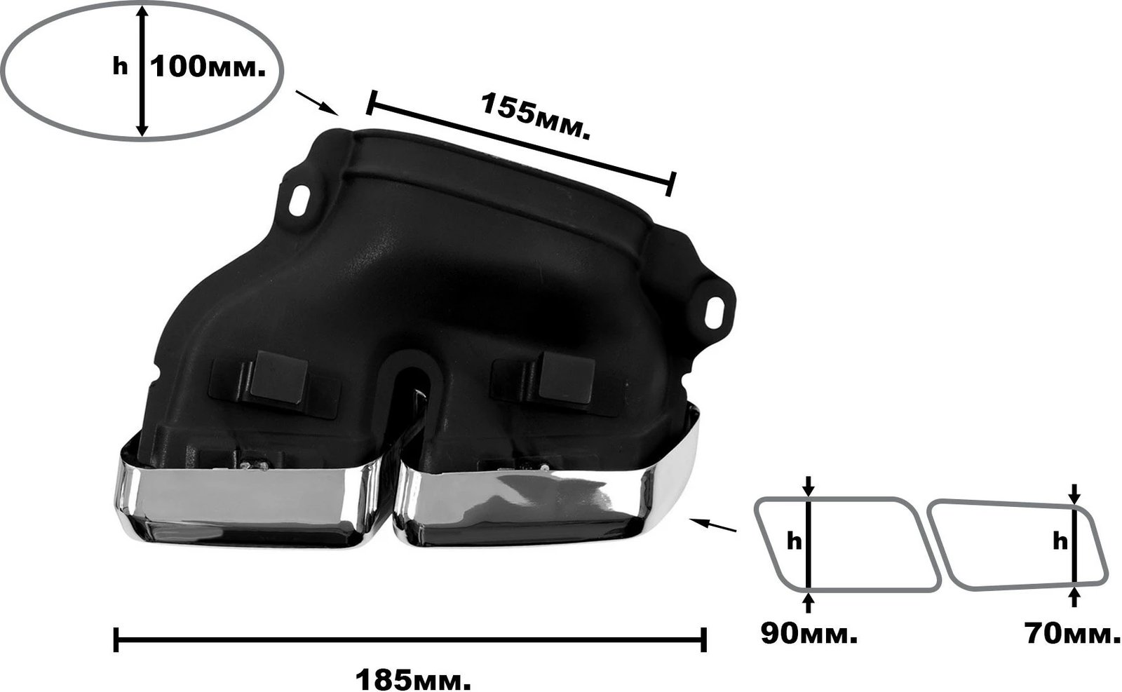 Auspuh 2 dalje tipi AMG63 Mercedes S-Class,E-Class, SL, CLS