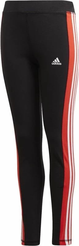 Pantallona sportive për fëmijë adidas, të zeza me të kuqe