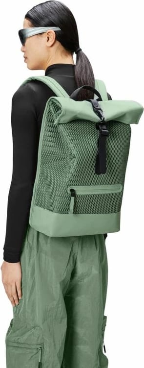 Çantë shpine Rains Rolltop Mesh, unisex, gri