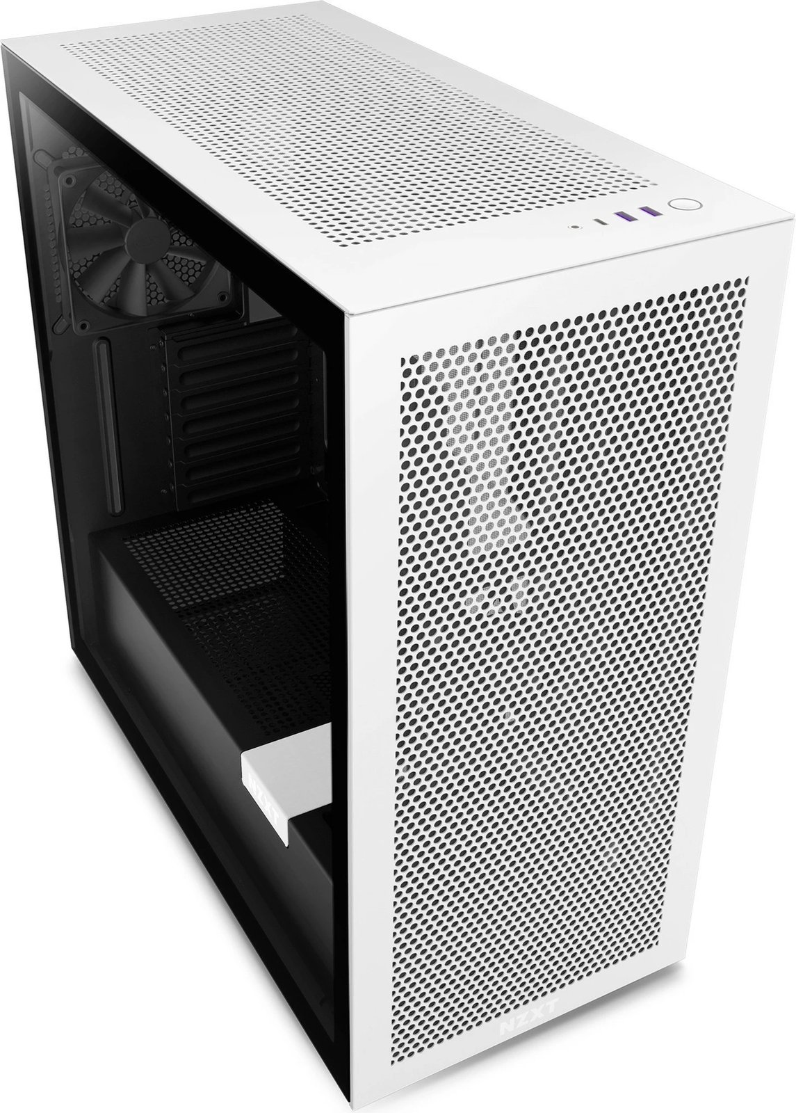 Kasë kompjuteri NZXT H7 Flow (CM-H71FG-01) - e bardhë/e zezë