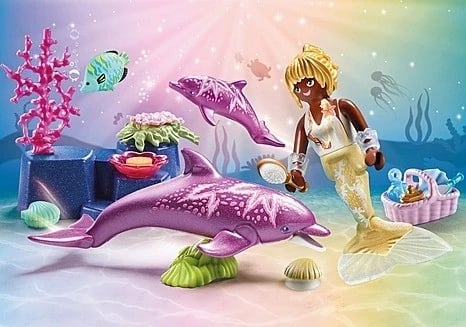 Seti i ndërtimit Playmobil Princess Magic, me sirena dhe delfinë