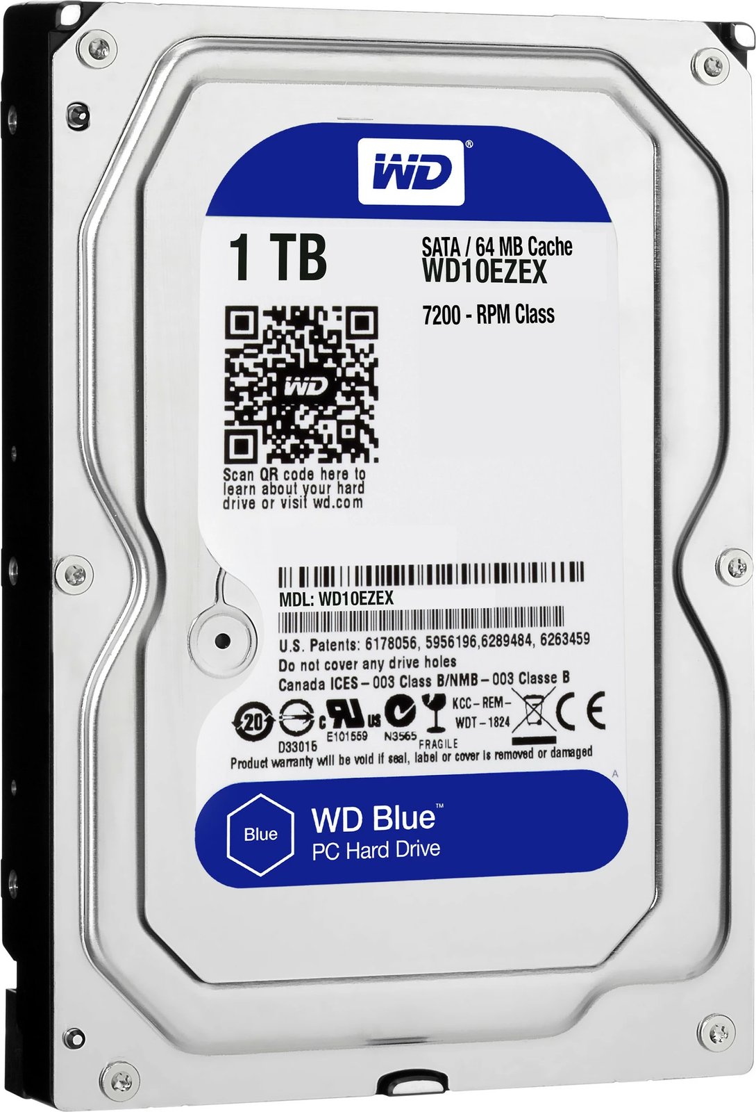 Hard disk Western Digital Blue, 1 TB, 7200 RPM, 64 MB, 3.5", Serial ATA III