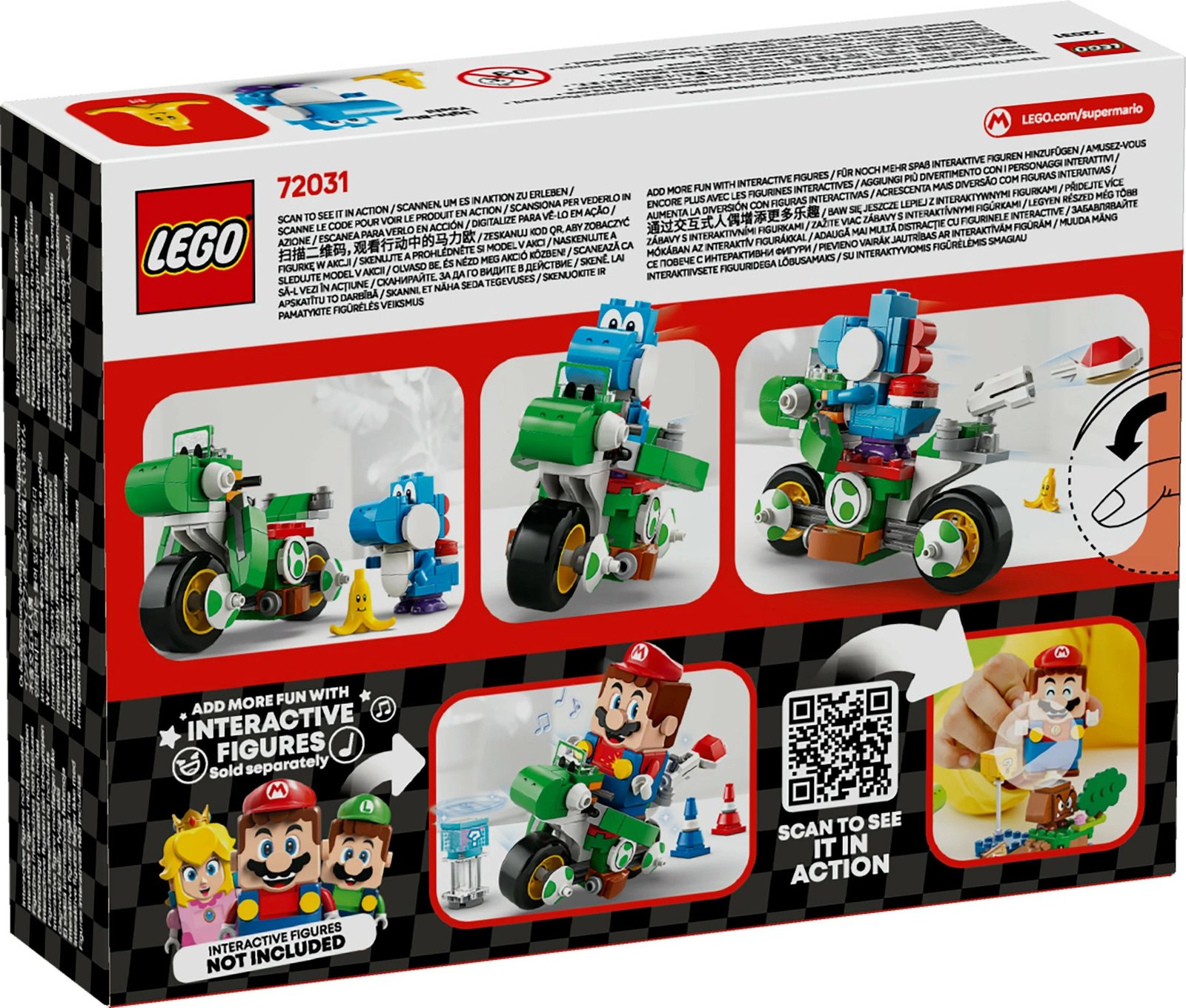 Set ndërtimi LEGO Mario Kart Yoshi Bike, 133 pjesë, shumëngjyrësh