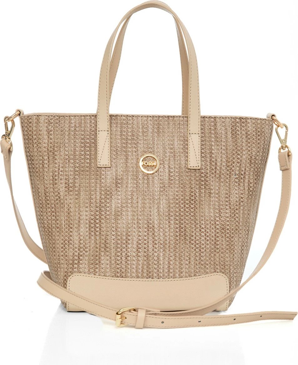 Çantë krahu për femra Fossil, beige