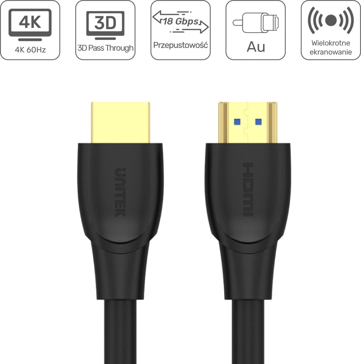 Kabllo Unitek HDMI 2.0, 4K, 7m, i zi