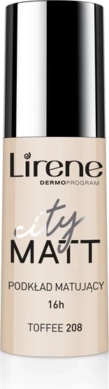 Krem pudër Lirene CITY MATT, Toffee 208, 30 ml