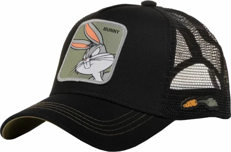 Kapelë Trucker Capslab Bunny Looney Tunes, e zezë