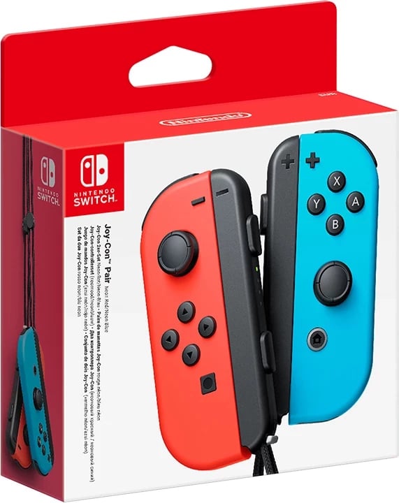 Kontrollera Nintendo Switch Joy-Con, Neon Kuqe / Neon Blu