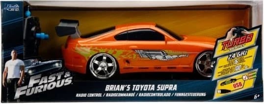 Vetura me telekomandë Simba Fast & Furious Toyota Supra, Portokalli