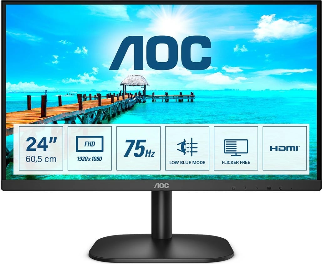 Monitor AOC B2 24B2XHM2, 23.8", Full HD, LCD, 4 ms, i zi