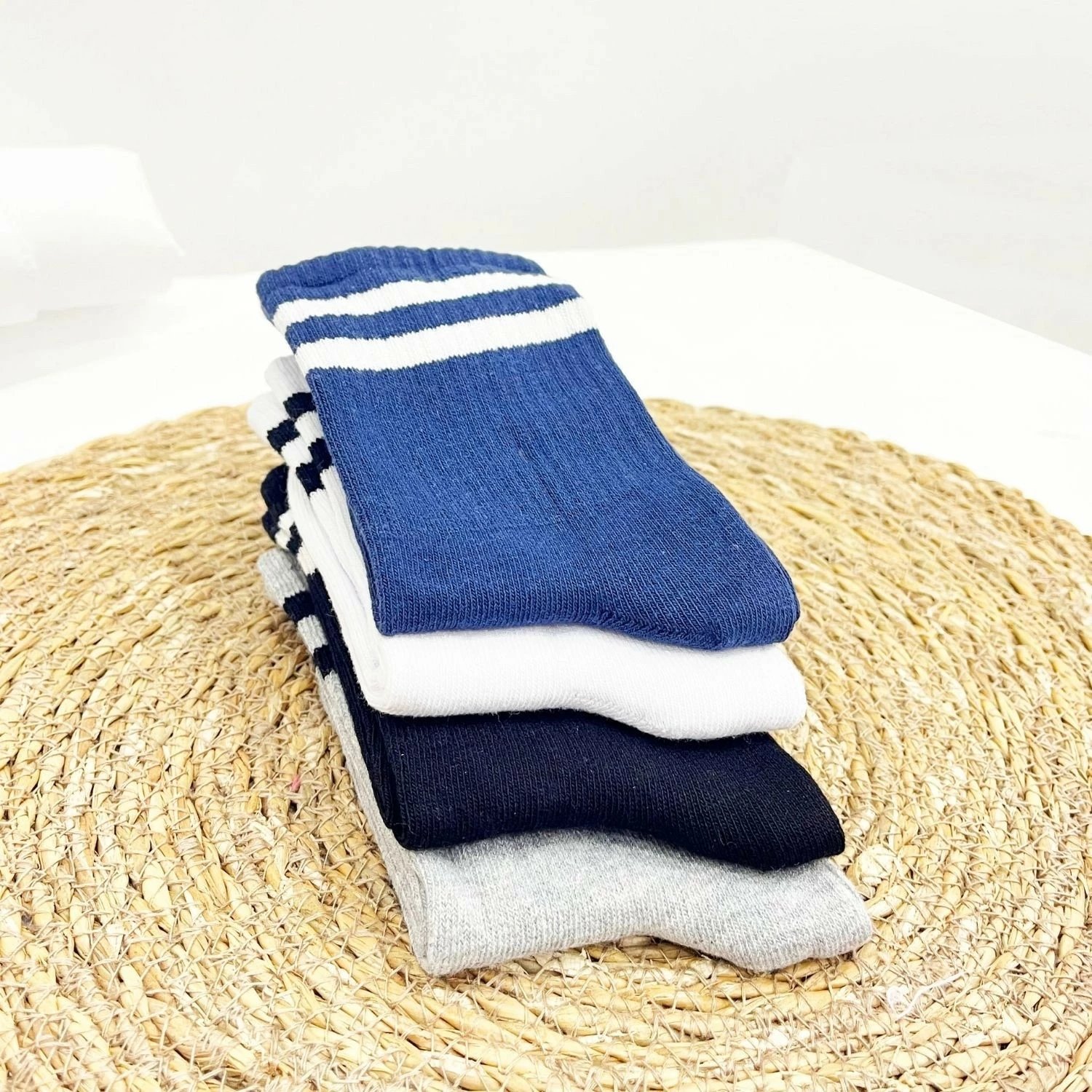 Çorape për djem Kral Socks, të zeza, set 4 copë