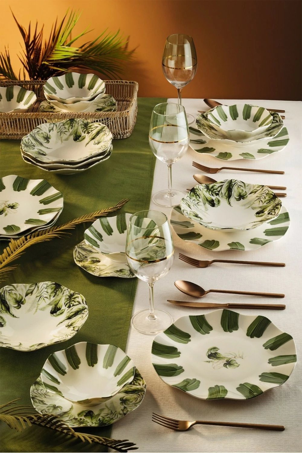 Set pjatalash Kitchen Life Green Dream, 24 pjesë, jeshile