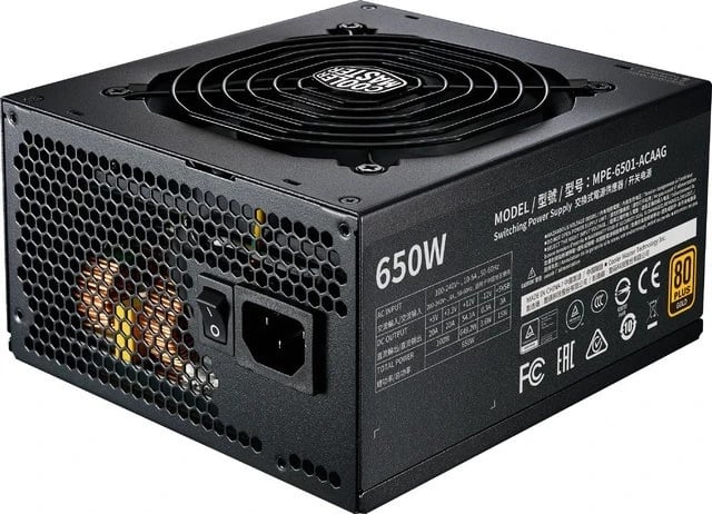 Kasë ushqyese CoolerMaster 650W, me efikasitet të lartë