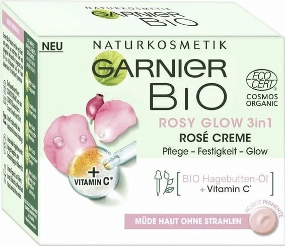 Krem për fytyrë Garnier Bio 3in1 Rosé Creme, 50 ml