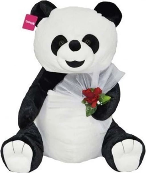 Panda me trendafil, 90 cm