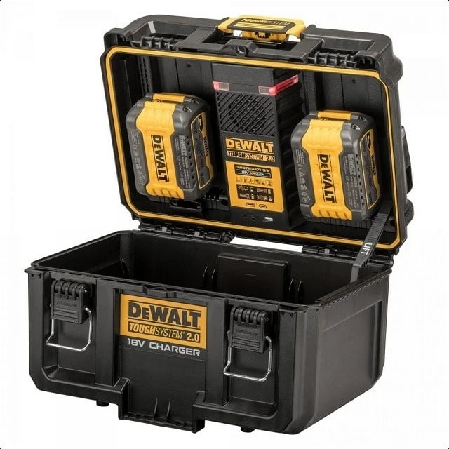 Karikues DeWalt ToughSystem DWST83471, 2x4A, me USB, i zi