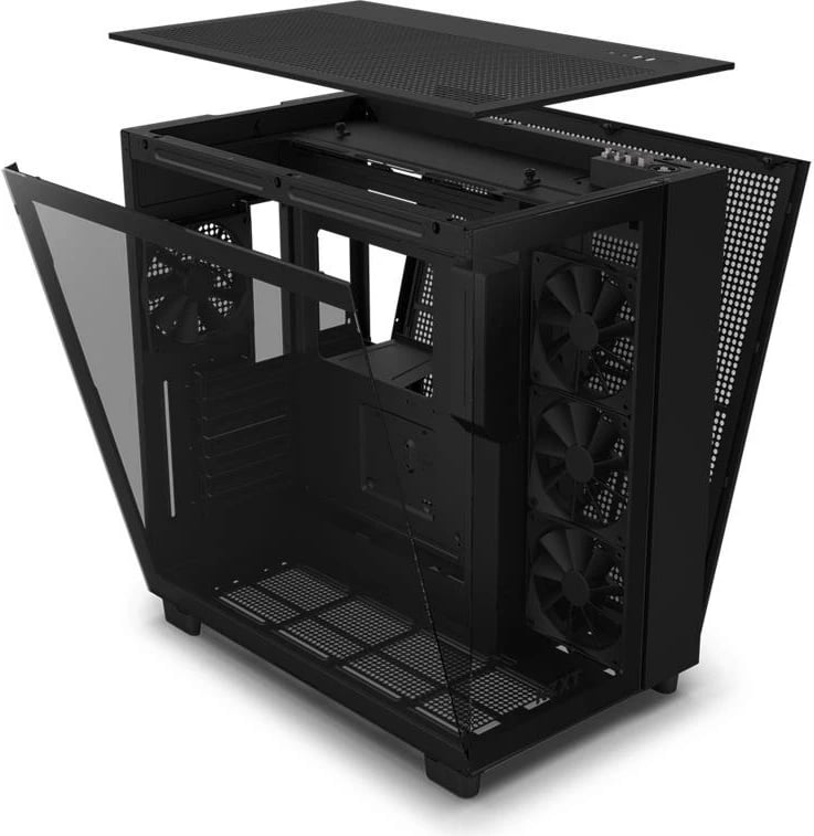 Kasë kompjuteri NZXT H9 Flow (CM-H91FB-01) - e zezë