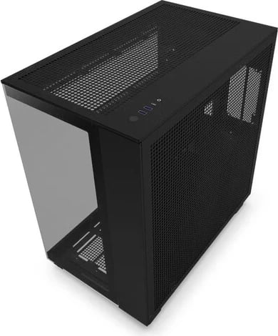 Kasë NZXT H9 Flow, Midi Tower, pa furnizues, 2 x USB 3.1, 1x USB-C 3.1, audio, e zezë