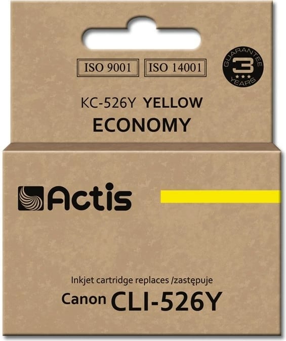 Ngjyrë zëvendësuese Actis KC-526Y ink për Canon CLI-526Y, 10ml, e verdhë