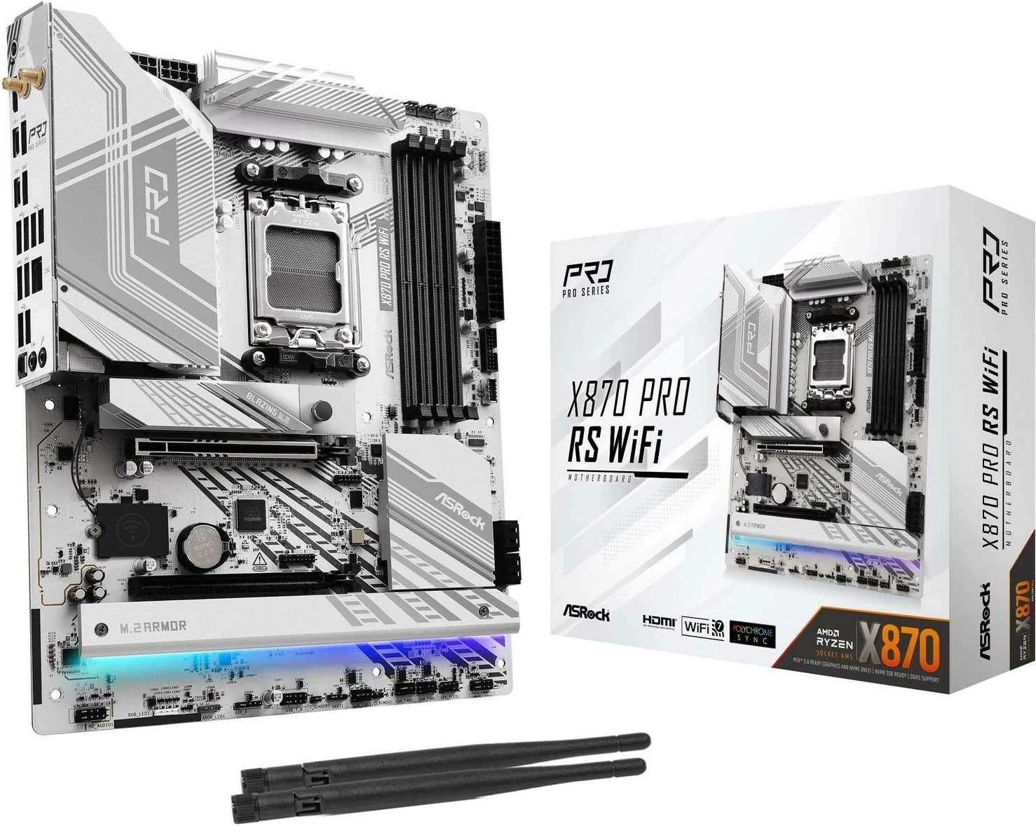 Pllakë amë ASRock X870 Pro RS WiFi, Socket AM5, Chipset AMD X870, DDR5