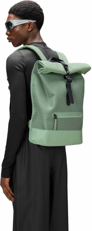 Çantë shpine Rains Rolltop Mesh, unisex, gri