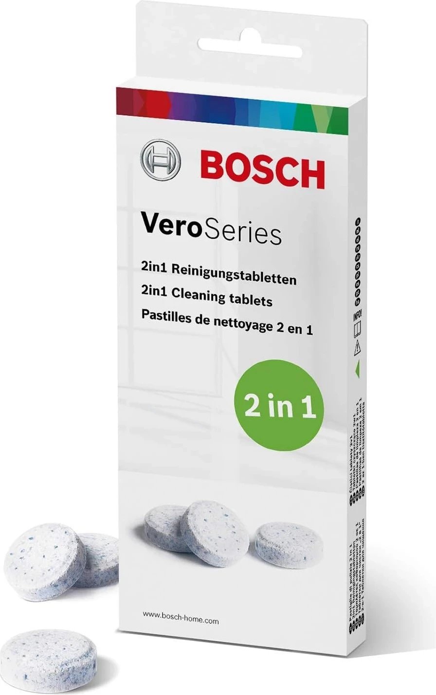 Tabletka pastruese për makinat e kafesë Bosch, bardhë