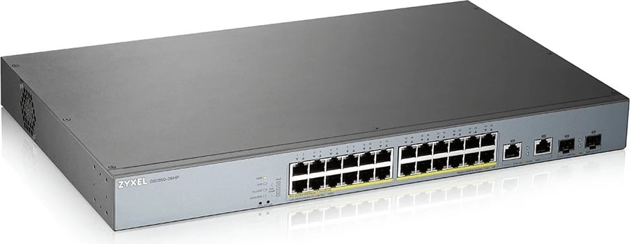 Switch Zyxel GS1350-26HP-EU0101F, Managed, L2, Gigabit Ethernet (10/100/1000), PoE, Rack mounting