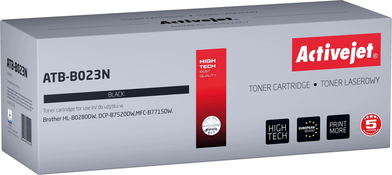 Toner zëvendësues Activejet për printer Brother, TN-B023, 2000 fletë 