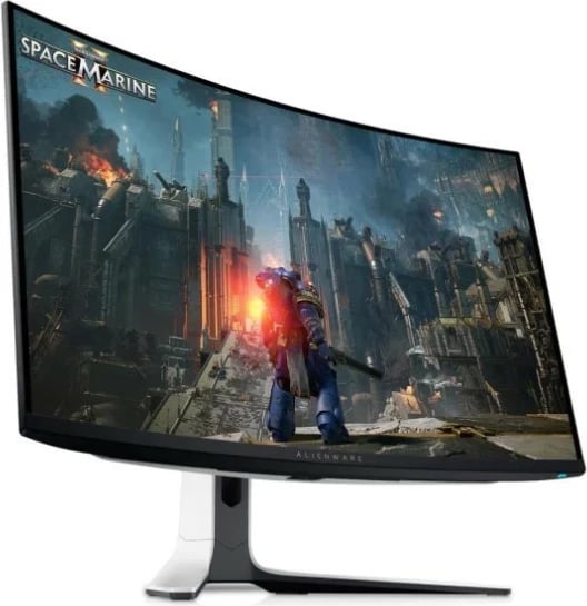 Monitor Dell Alienware AW3225QF, 34 4K QD-OLED, i bardhë-zi