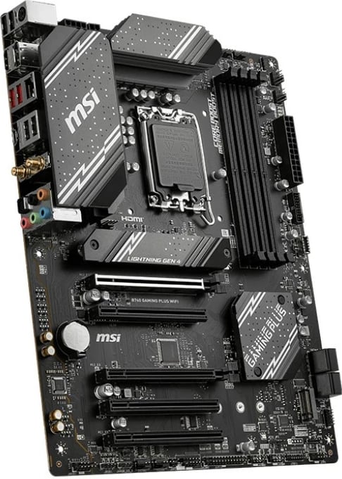 Pllakë amë MSI B760 GAMING PLUS WIFI, Intel, LGA 1700, DDR5-SDRAM, 192 GB, DIMM