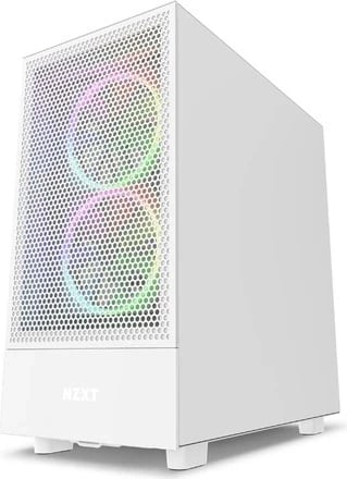 Kasë kompjuteri NZXT H5 Flow, me xham, i bardhë 