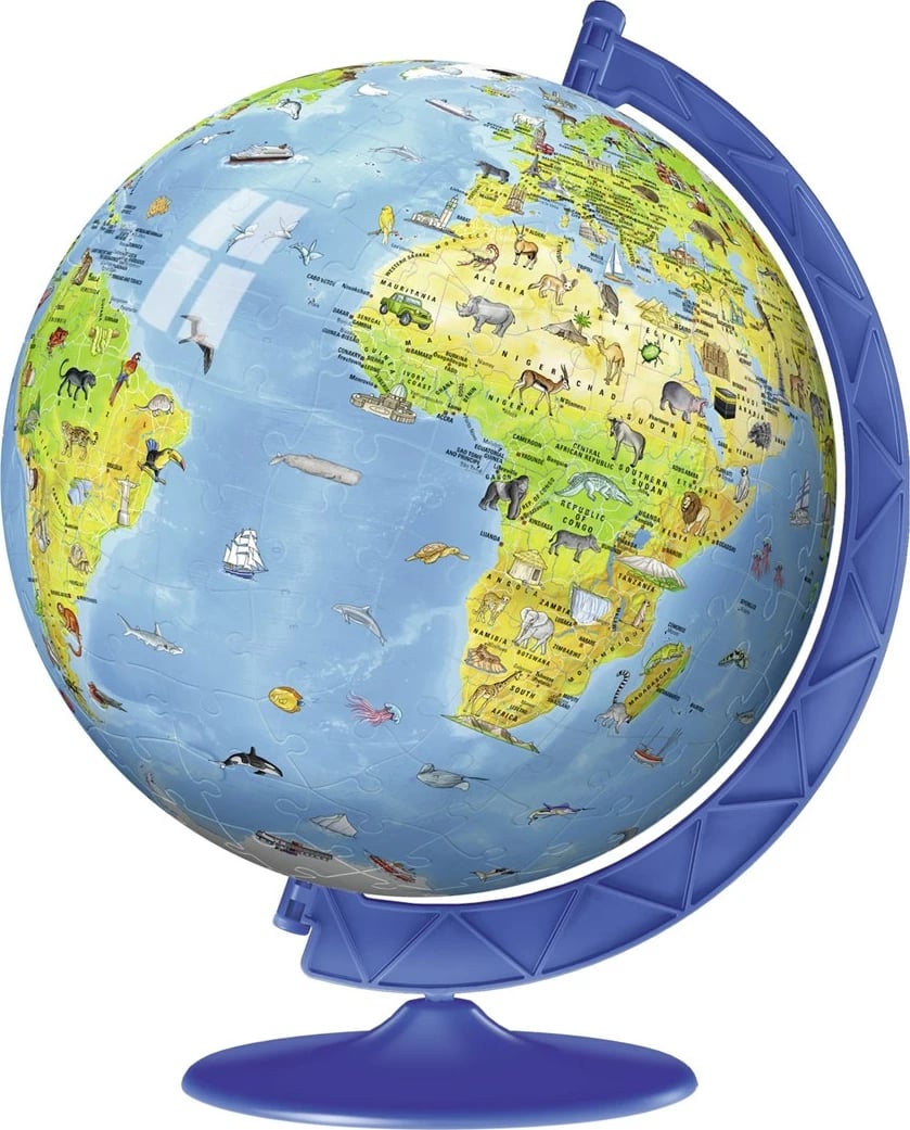 Puzzle 3D Ravensburger Globe për fëmijë, 180 pjesë