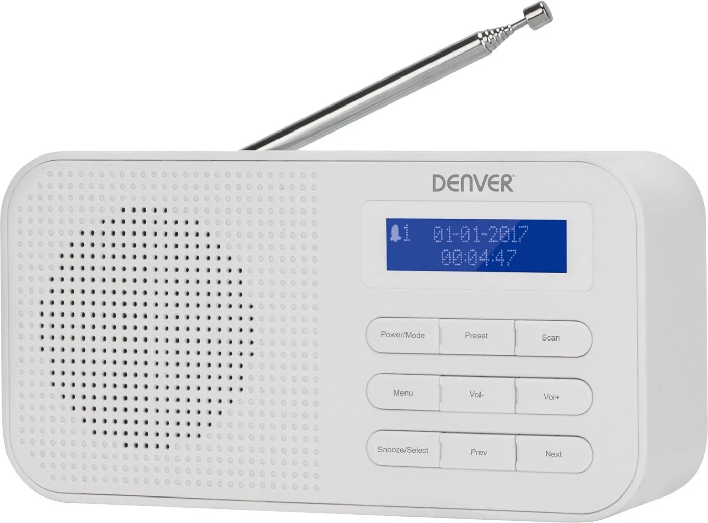 Radio portativ Denver DAB-42, Bardhë