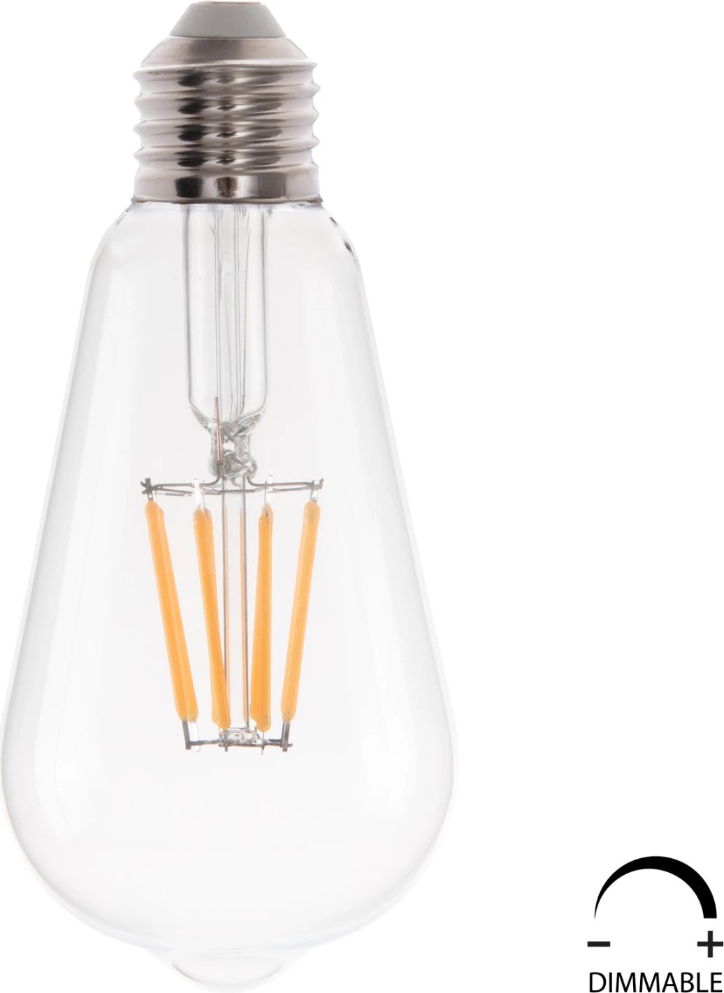 Llambë LED filament, 8W, E27, e zbehtë, 3000K, e qartë, FH4188.01