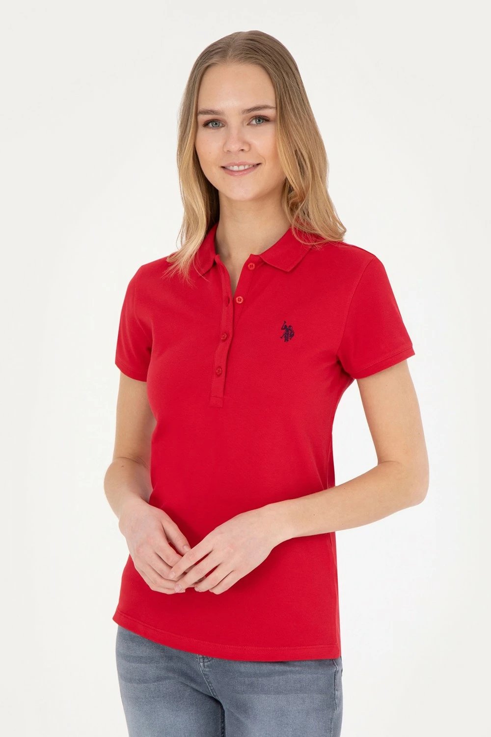 Maicë polo U.S. Polo Assn. G082GL0111805514 për femra, e kuqe