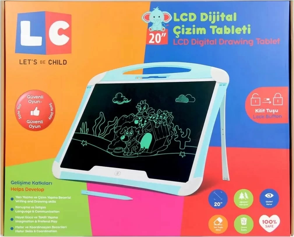 Tabletë digjitale për fëmijë Let's, 20 inch, blu