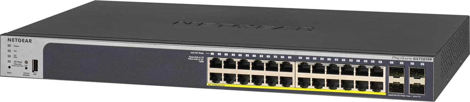 Switch NETGEAR GS728TPP Managed L2/L3/L4 Gigabit Ethernet (10/100/1000) 1U Zi