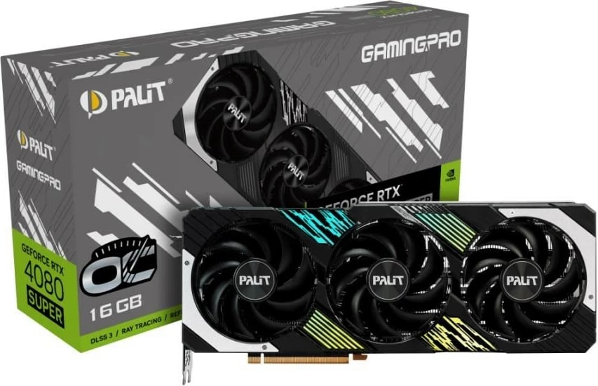 Kartelë grafike Palit GeForce RTX 4080 SUPER GamingPro OC, 16 GB GDDR6X, Blu