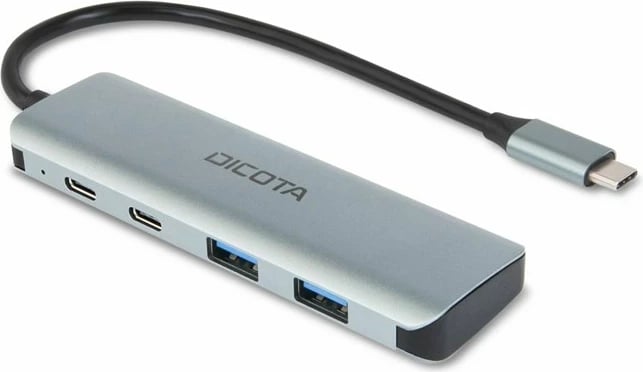 Hub USB-C Dicota D32061 4-në-1, 10 Gbps, Argjendtë