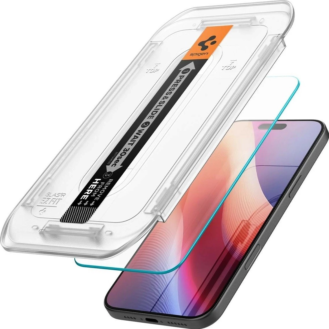 Xham mbrojtës SPIGEN Glas.TR EZ Fit, Apple iPhone 16 Pro, transparent